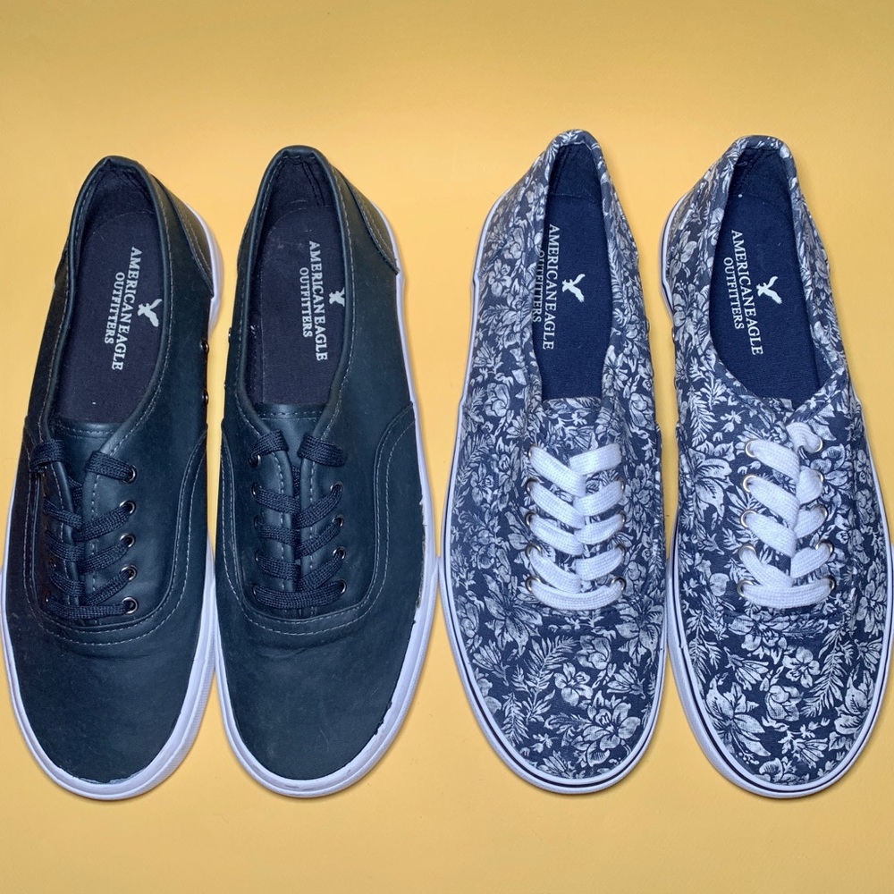 2 Pairs of AMERICAN EAGLE Canvas Sneakers, MENS Size 11, Navy Blue, 2 for 1!!!